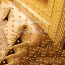 hot selling crystal wave-shaped beads curtain amber for home decoration Eco-friendly